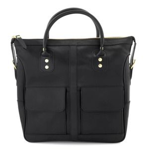 J.W.Hulme Excursion Black Leather Satchel Bag